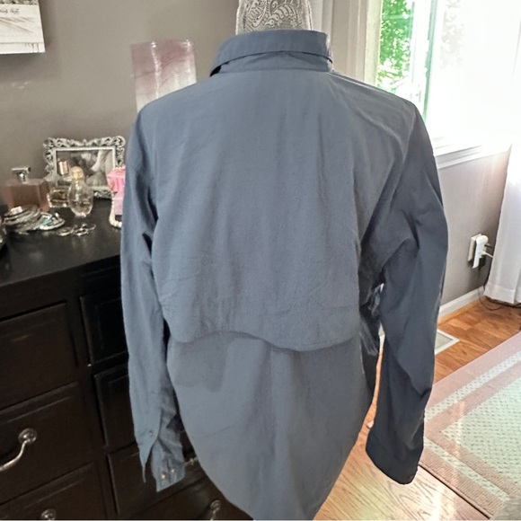 Eastern Mountain Sports EMS Blue Nylon Vented Fishing Outdoor Shirt Men’s M - Picture 6 of 14